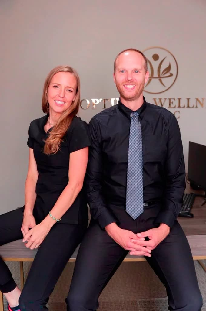 Jeni and Dr. Ryan at Optimal Wellness Clinic
